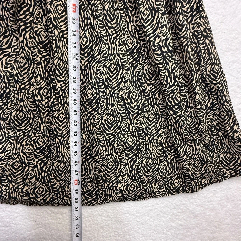 Mango MNG Abstract Animal Print Midi Dress Modern Safari Square Neck Size S/4 - Picture 12 of 12